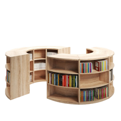 Double Sided Bookcase Comprising of 6